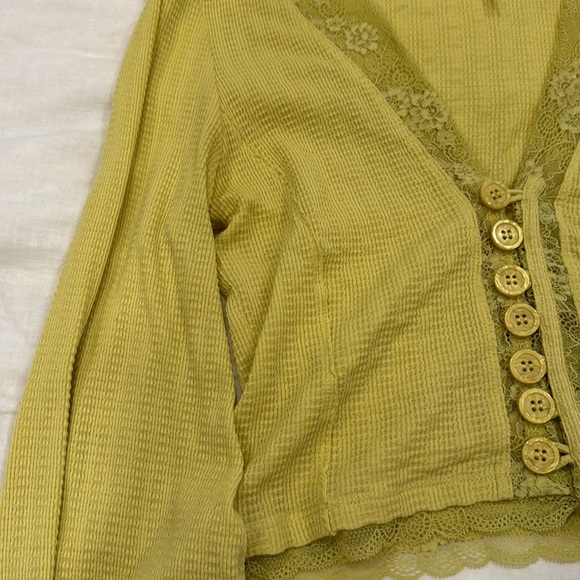 Free people cropped button up sweater - Picture 4 of 6